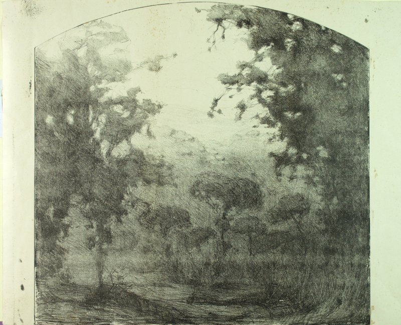 1912 ca. - Alberi ad Allerona (studio per un trittico)